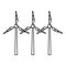 Road wind power plant icon, outline style