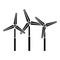 Road wind power plant icon, simple style