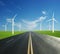 Road and wind power stations