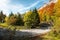 road winding through mountainous landscape