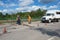 Road work on the repair of asphalt. Kuvshinovo  Tver oblast.