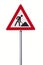 Road works ahead Traffic sign isolated