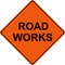 Road Works warning sign