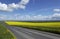 Road in the Yorkshire countryside - England