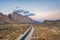 Road through the Zagros Mountains in South Iran taken in January 2019 taken in hdr