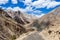 Road in Zanskar valley in India.