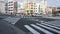 Road zebra crosses in Nagasaki, Japan