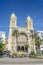 Roadblock in front of catholic cathedral downtown tunis