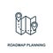 Roadmap Planning icon from production management collection. Simple line Roadmap Planning icon for templates, web design and