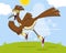 Roadrunner Bird Cartoon Character Jogging