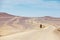 Roads leading to the Paracas Desert, National Park, Peru.