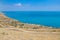 Roads and sea landscape at Cape Meganom, the east coast of the peninsula of Crimea. Colorful background, travelling concept.