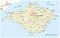 Roads vector map of Isle of Wight, UK