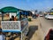 Roadside burgers and vegetables stall in india