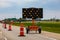 Roadside construction warning signs