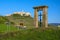 Roadside cross near ruin of Spis Castle, Slovakia