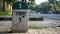 Roadside milestone displaying distance to Rajpur town on Rajpur Road