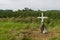 Roadside remembrance cross