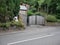 Roadside residential house double gates