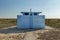 Roadside toilet on the highway in the steppe