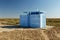 Roadside toilet on the highway in the steppe