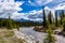 Roadside views along hiway 93 in late spring. Banff National Park Alberta Canada