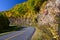 Roadway Meandering Through the Autumn Appalachian Mountains Along the Blue Ridge Parkway