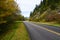 Roadway Meandering Through the Autumn Appalachian Mountains Along the Blue Ridge Parkway