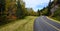 Roadway Meandering Through the Autumn Appalachian Mountains Along the Blue Ridge Parkway