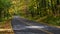 Roadway Meandering Through the Autumn Appalachian Mountains Along the Blue Ridge Parkway