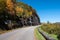 Roadway Meandering Through the Autumn Appalachian Mountains Along the Blue Ridge Parkway