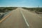 Roadway passing through rocky landscape