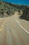 Roadway passing through rocky landscape