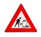 Roadworks at banks in the euro zone