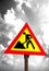 Roadworks Traffic Sign Abstract