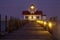 The Roanoke Marshes Lighthouse at dus