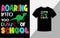 Roaring into 100 days of school T-shirt design