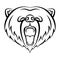 Roaring bear icon isolated on a white background.