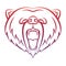 Roaring bear icon isolated on a white background.