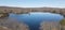 Roaring brook lake ariel view in March