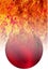 Roaring Flaming Bowling Ball Sport Background