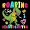 Roaring Into Kindergarten, typography design for kindergarten pre k preschool