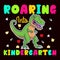 Roaring Into Kindergarten, typography design for kindergarten pre k preschool,