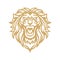 Roaring Lion Gold Logo Mascot Vector