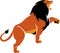 Roaring Lion Isolated Simple Vector