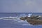 Roaring Waves of The Ocean on Lofoten Stony Islands Shore Line D