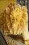 Roaring yellow lion statue