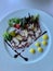 Roast carpaccio octopus - restaurant serving a dish from the chef Seafood