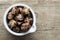 Roast chestnuts in a pot