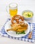 Roast chicken, beer, pretzel and potato salad